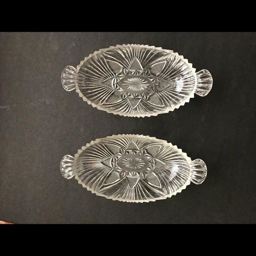 2 Vintage Banana Split Trays